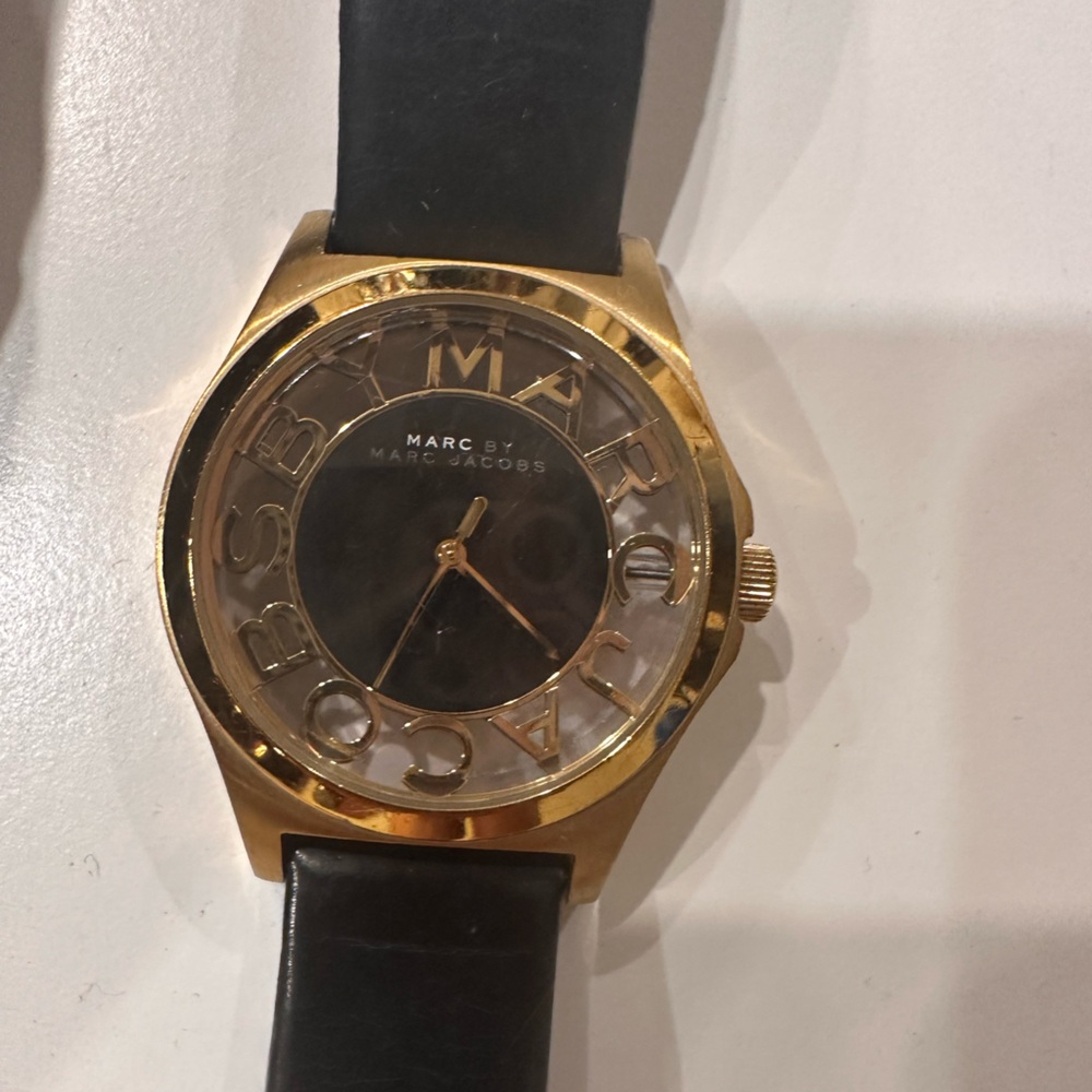Marc by Marc Jacobs Gold and Black Watch